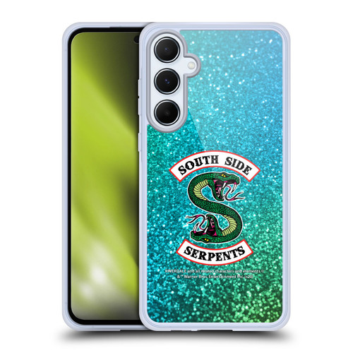 Riverdale South Side Serpents Glitter Print Logo Soft Gel Case for Samsung Galaxy A55 5G