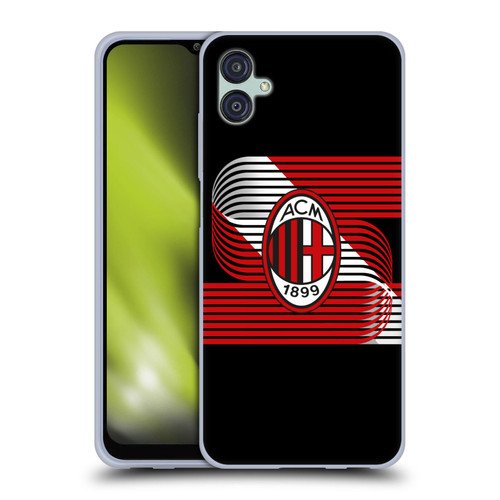 AC Milan Crest Patterns Diagonal Soft Gel Case for Samsung Galaxy M04 5G / A04e
