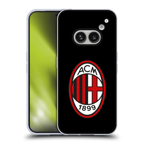 AC Milan Crest Full Colour Black Soft Gel Case for Nothing Phone (2a)