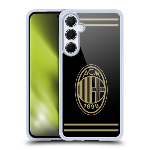 AC Milan Crest Black And Gold Soft Gel Case for Samsung Galaxy A55 5G