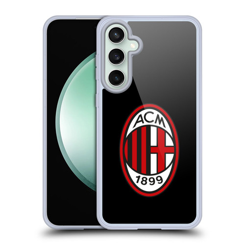 AC Milan Crest Full Colour Black Soft Gel Case for Samsung Galaxy S23 FE 5G & MagSafe