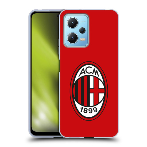 AC Milan Crest Full Colour Red Soft Gel Case for Xiaomi Redmi Note 12 5G