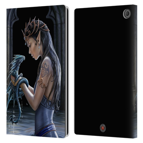 Anne Stokes Dragon Friendship Water Leather Book Wallet Case Cover For Amazon Fire Max 11 2023