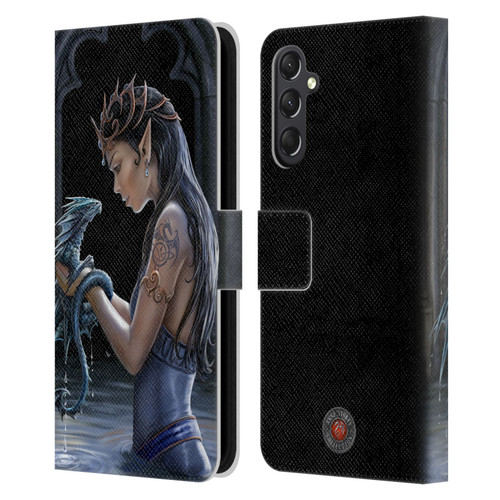 Anne Stokes Dragon Friendship Water Leather Book Wallet Case Cover For Samsung Galaxy A24 4G / M34 5G