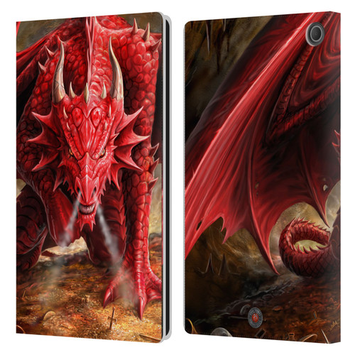 Anne Stokes Dragons Lair Leather Book Wallet Case Cover For Amazon Fire Max 11 2023
