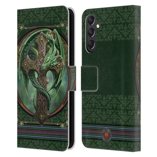 Anne Stokes Dragons Woodland Guardian Leather Book Wallet Case Cover For Samsung Galaxy A24 4G / M34 5G