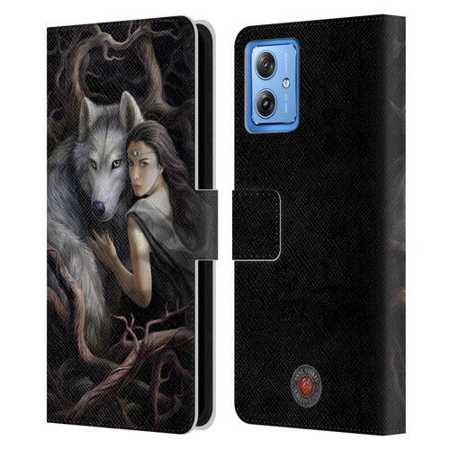 Anne Stokes Wolves 2 Soul Bond Leather Book Wallet Case Cover For Motorola Moto G54 5G