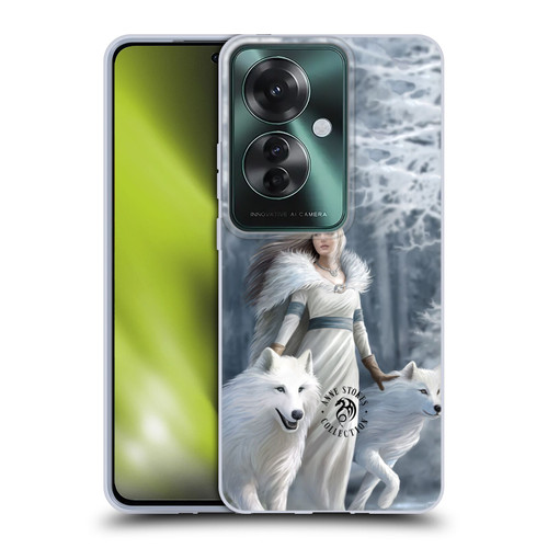 Anne Stokes Wolves Winter Guardians Soft Gel Case for OPPO Reno11 F 5G / F25 Pro 5G