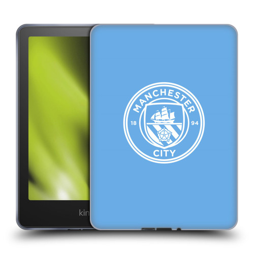 Manchester City Man City FC Badge Blue White Mono Soft Gel Case for Amazon Kindle Paperwhite 5 (2021)