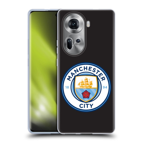 Manchester City Man City FC Badge Black Full Colour Soft Gel Case for OPPO Reno11