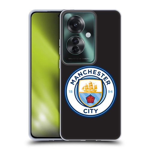 Manchester City Man City FC Badge Black Full Colour Soft Gel Case for OPPO Reno11 F 5G / F25 Pro 5G