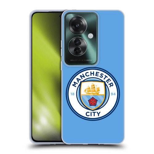 Manchester City Man City FC Badge Blue Full Colour Soft Gel Case for OPPO Reno11 F 5G / F25 Pro 5G