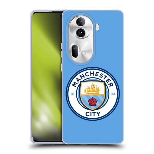 Manchester City Man City FC Badge Blue Full Colour Soft Gel Case for OPPO Reno11 Pro