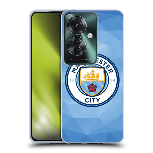 Manchester City Man City FC Badge Geometric Blue Full Colour Soft Gel Case for OPPO Reno11 F 5G / F25 Pro 5G