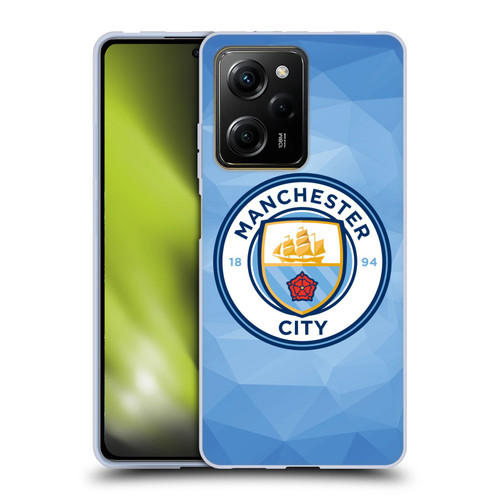 Manchester City Man City FC Badge Geometric Blue Full Colour Soft Gel Case for Xiaomi Redmi Note 12 Pro 5G