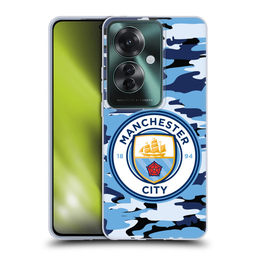 Manchester City Man City FC Badge Camou Blue Moon Soft Gel Case for OPPO Reno11 F 5G / F25 Pro 5G