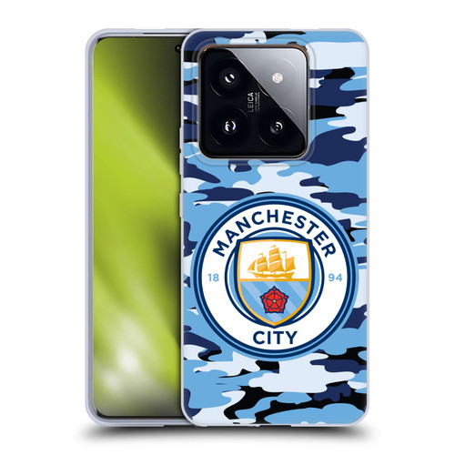 Manchester City Man City FC Badge Camou Blue Moon Soft Gel Case for Xiaomi 14 Pro