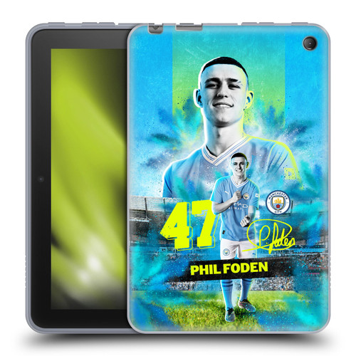 Manchester City Man City FC 2023/24 First Team Phil Foden Soft Gel Case for Amazon Fire 7 2022