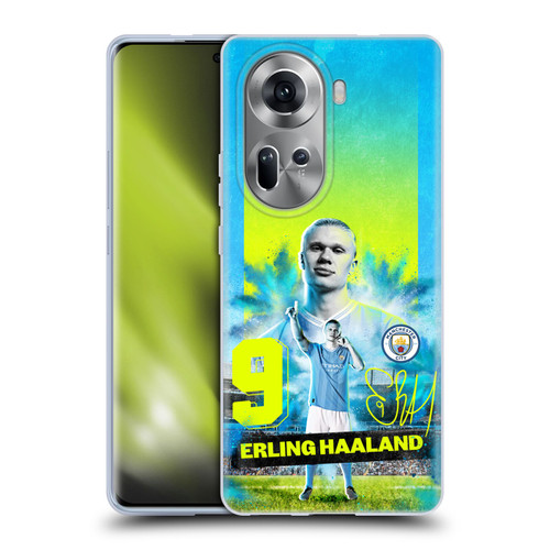 Manchester City Man City FC 2023/24 First Team Erling Haaland Soft Gel Case for OPPO Reno11