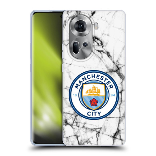 Manchester City Man City FC Marble Badge Full Colour Soft Gel Case for OPPO Reno11