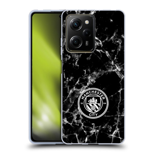 Manchester City Man City FC Marble Badge Black White Mono Soft Gel Case for Xiaomi Redmi Note 12 Pro 5G