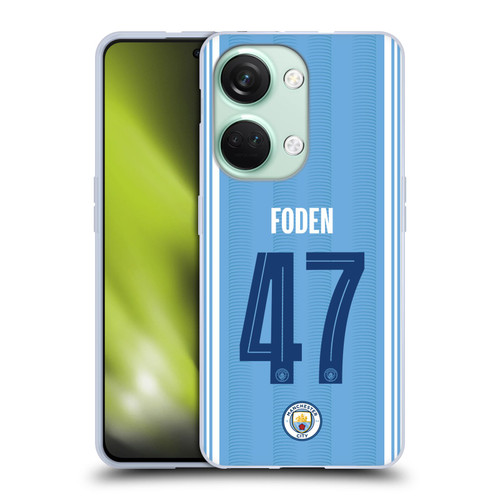 Manchester City Man City FC 2023/24 Players Home Kit Phil Foden Soft Gel Case for OnePlus Nord 3 5G