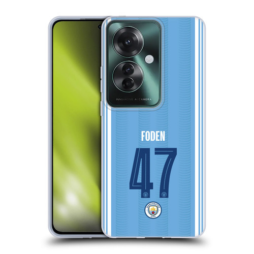 Manchester City Man City FC 2023/24 Players Home Kit Phil Foden Soft Gel Case for OPPO Reno11 F 5G / F25 Pro 5G