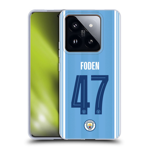 Manchester City Man City FC 2023/24 Players Home Kit Phil Foden Soft Gel Case for Xiaomi 14 Pro