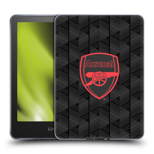 Arsenal FC Crest and Gunners Logo Black Soft Gel Case for Amazon Kindle Paperwhite 5 (2021)