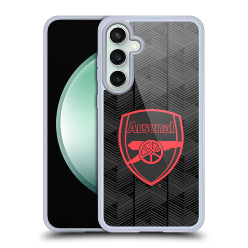 Arsenal FC Crest and Gunners Logo Black Soft Gel Case for Samsung Galaxy S23 FE 5G