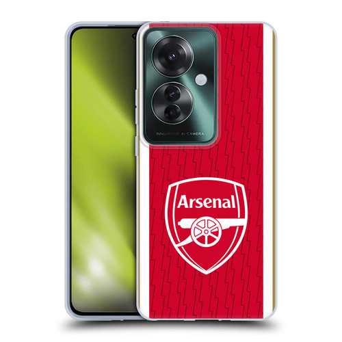 Arsenal FC 2023/24 Crest Kit Home Soft Gel Case for OPPO Reno11 F 5G / F25 Pro 5G