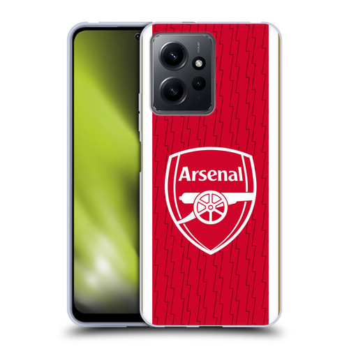 Arsenal FC 2023/24 Crest Kit Home Soft Gel Case for Xiaomi Redmi Note 12 4G