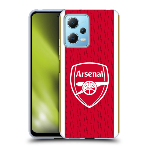 Arsenal FC 2023/24 Crest Kit Home Soft Gel Case for Xiaomi Redmi Note 12 5G