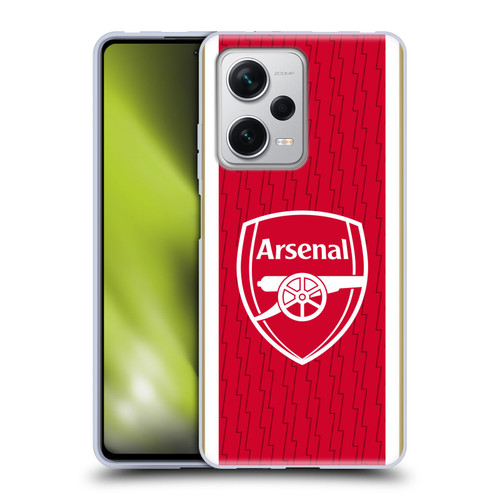 Arsenal FC 2023/24 Crest Kit Home Soft Gel Case for Xiaomi Redmi Note 12 Pro+ 5G