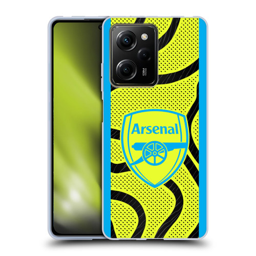 Arsenal FC 2023/24 Crest Kit Away Soft Gel Case for Xiaomi Redmi Note 12 Pro 5G