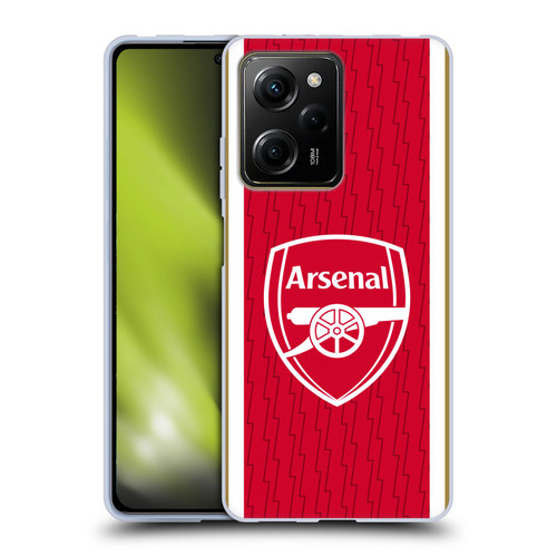 Arsenal FC 2023/24 Crest Kit Home Soft Gel Case for Xiaomi Redmi Note 12 Pro 5G
