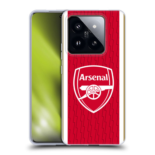 Arsenal FC 2023/24 Crest Kit Home Soft Gel Case for Xiaomi 14 Pro