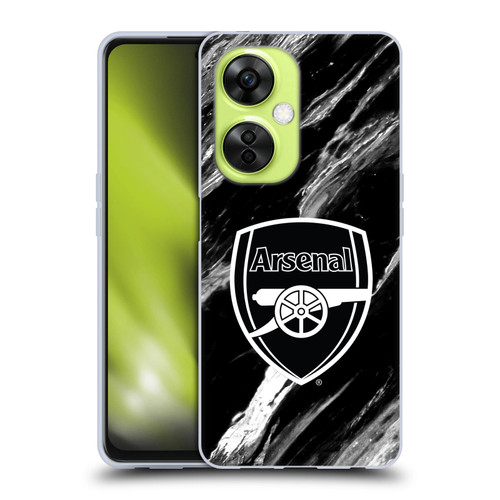 Arsenal FC Crest Patterns Marble Soft Gel Case for OnePlus Nord CE 3 Lite 5G