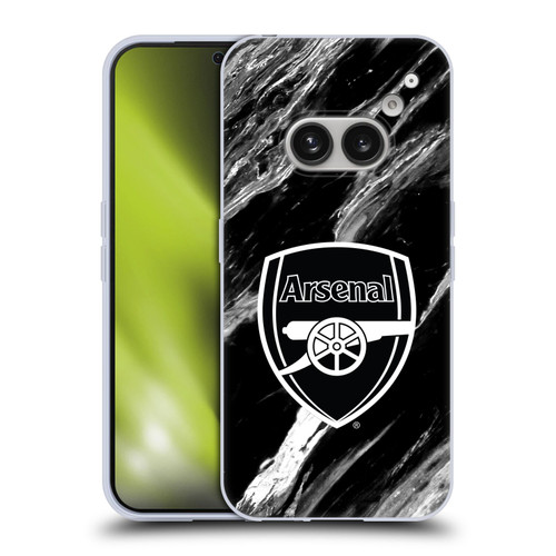 Arsenal FC Crest Patterns Marble Soft Gel Case for Nothing Phone (2a)