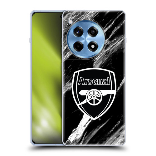 Arsenal FC Crest Patterns Marble Soft Gel Case for OnePlus 12R