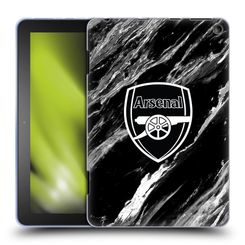 Arsenal FC Crest Patterns Marble Soft Gel Case for Amazon Fire HD 8/Fire HD 8 Plus 2020