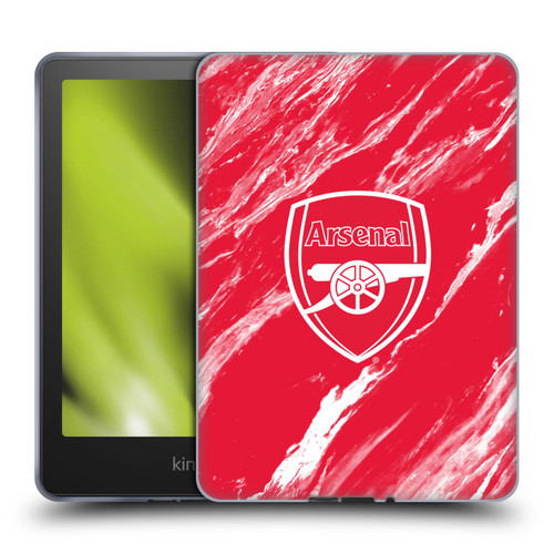 Arsenal FC Crest Patterns Red Marble Soft Gel Case for Amazon Kindle Paperwhite 5 (2021)