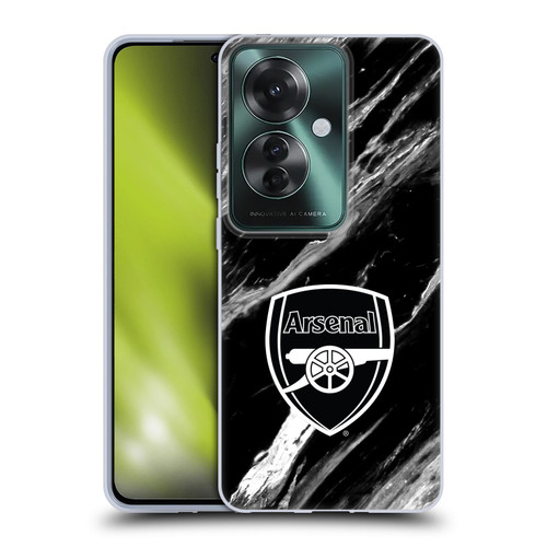 Arsenal FC Crest Patterns Marble Soft Gel Case for OPPO Reno11 F 5G / F25 Pro 5G