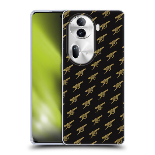 Arsenal FC Crest Patterns Gunners Soft Gel Case for OPPO Reno11 Pro
