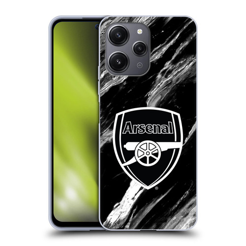 Arsenal FC Crest Patterns Marble Soft Gel Case for Xiaomi Redmi 12