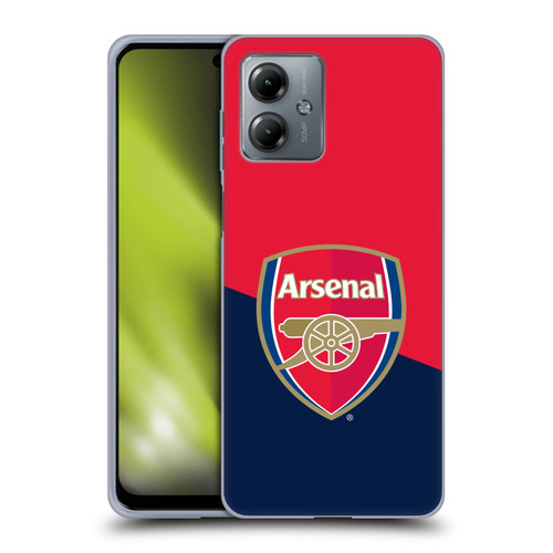 Arsenal FC Crest 2 Red & Blue Logo Soft Gel Case for Motorola Moto G14