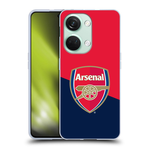 Arsenal FC Crest 2 Red & Blue Logo Soft Gel Case for OnePlus Nord 3 5G
