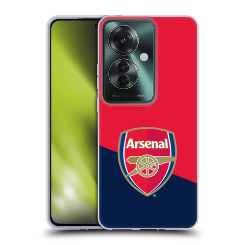 Arsenal FC Crest 2 Red & Blue Logo Soft Gel Case for OPPO Reno11 F 5G / F25 Pro 5G