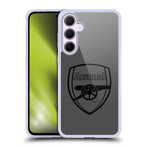 Arsenal FC Crest 2 Black Logo Soft Gel Case for Samsung Galaxy A35 5G