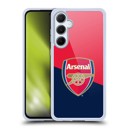 Arsenal FC Crest 2 Red & Blue Logo Soft Gel Case for Samsung Galaxy A55 5G
